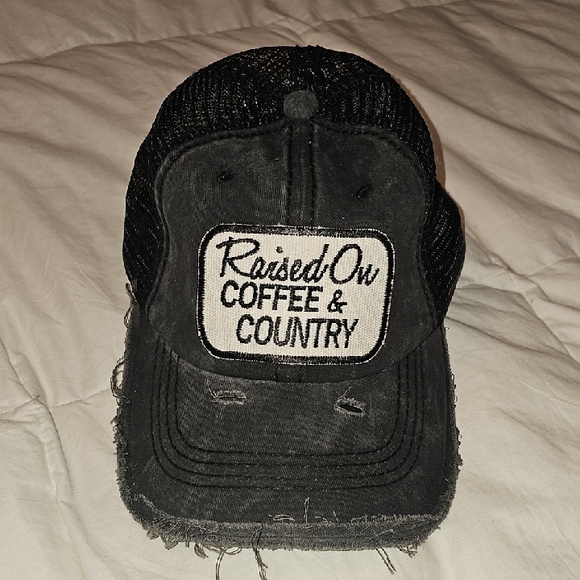 "Raised On COFFEE & COUNTRY" Womens Cap!! Worn 1x! - Picture 1 of 7